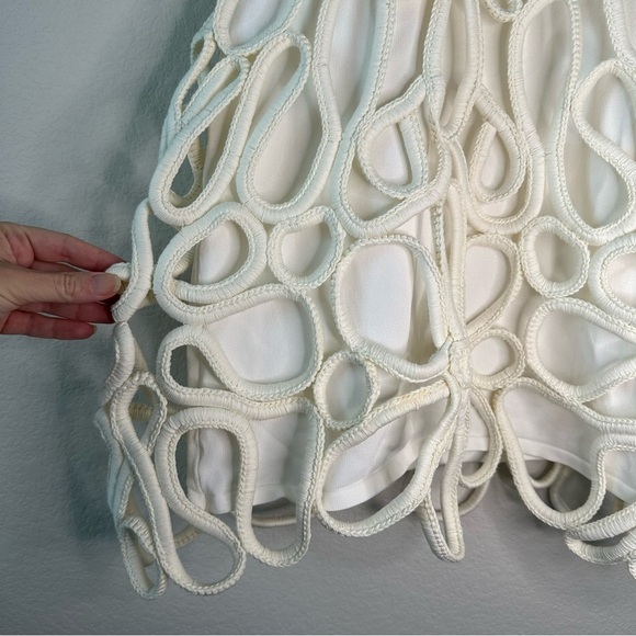Cult Gaia Danica Crochet Sheer Mini Dress
Coverup Off White SZ S - Picture 5 of 15